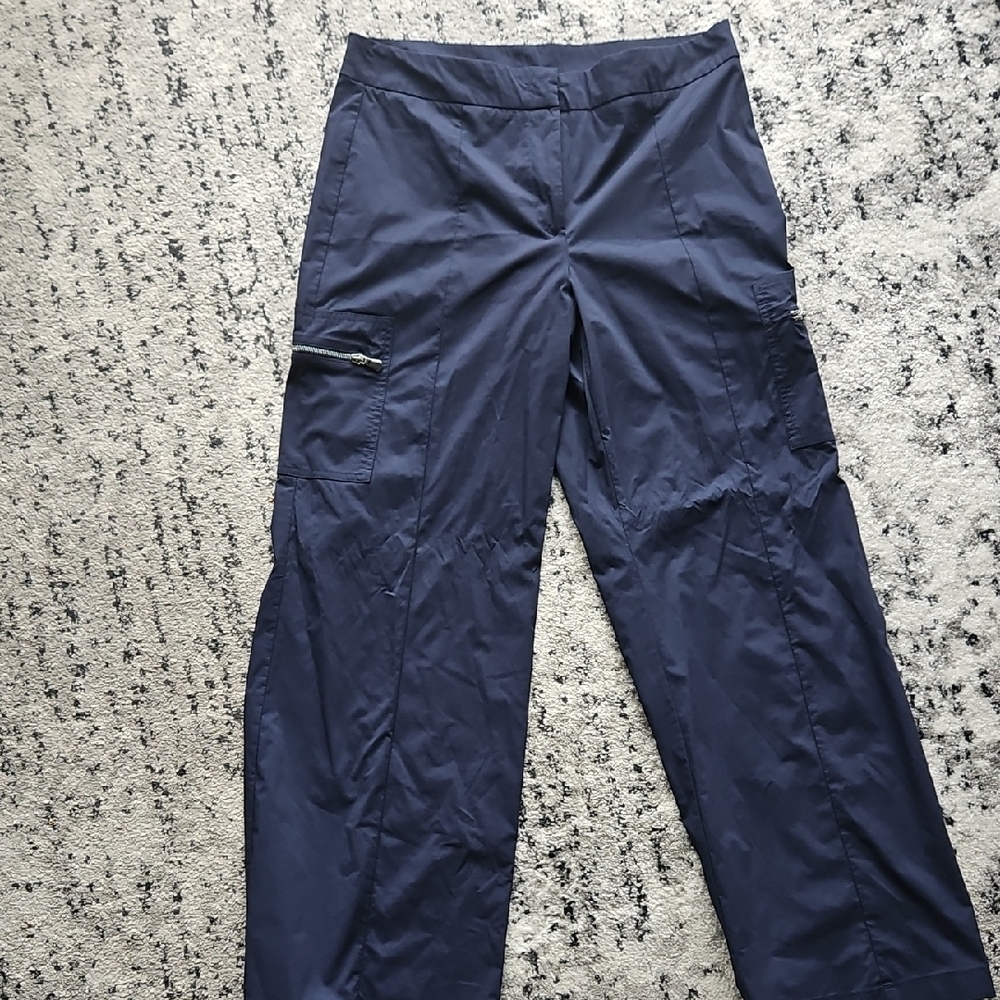 Anatomie Navy Wide-Leg Utility Pants